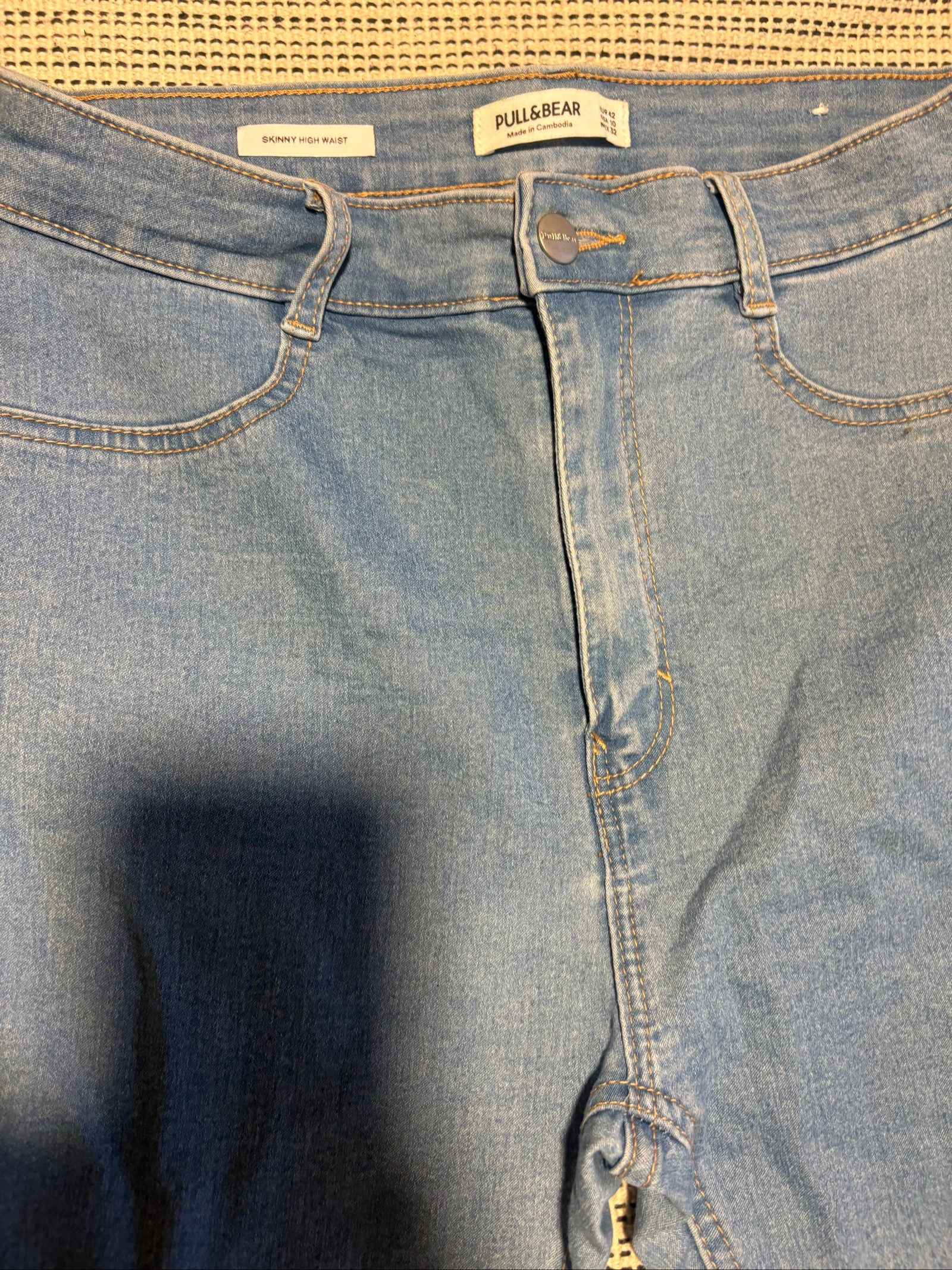 Jeans Pull&Bear skinny taille haute bleu taille 42 / Jean slim bleu L – photo 3